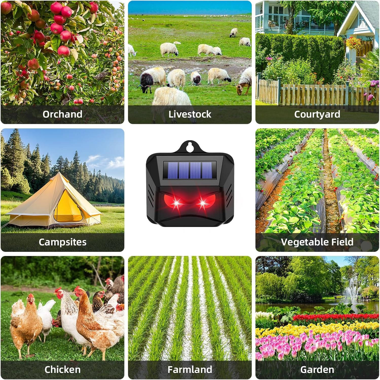 2pcs Solar Powered Ultrasonic Animal Repellent | Easy-Care Garden Essential That Transforms Any Outdoor Space