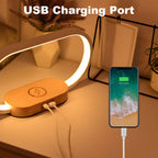 Alarm Clock with Wireless Charging Pad & Night Light | Bedside Digital Clock with Qi Phone Charger