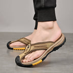 Men's Water Resistant Lightweight Toe Flip Flops | Quick-Dry Beach & Pool Sandals