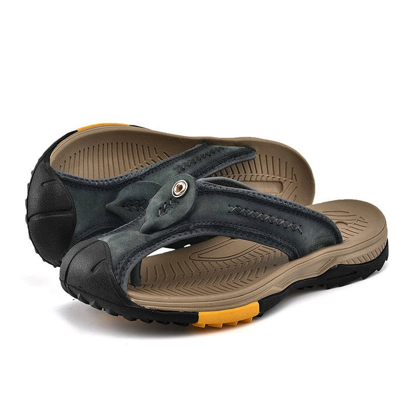 Men's Water Resistant Lightweight Toe Flip Flops | Quick-Dry Beach & Pool Sandals