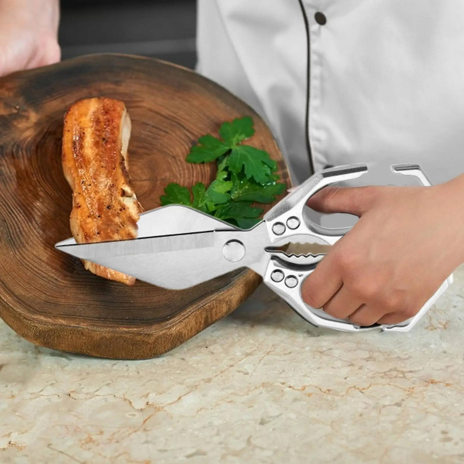 Heavy Duty Kitchen Shears | Multi-Purpose Kitchen Scissors for Meat, Poultry & Herbs