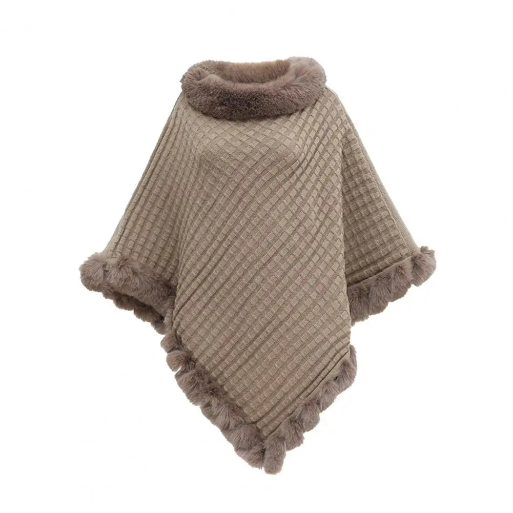 Faux Fur Shawl Cloak for Women | Luxury Wrap Cape for Winter & Evening Wear