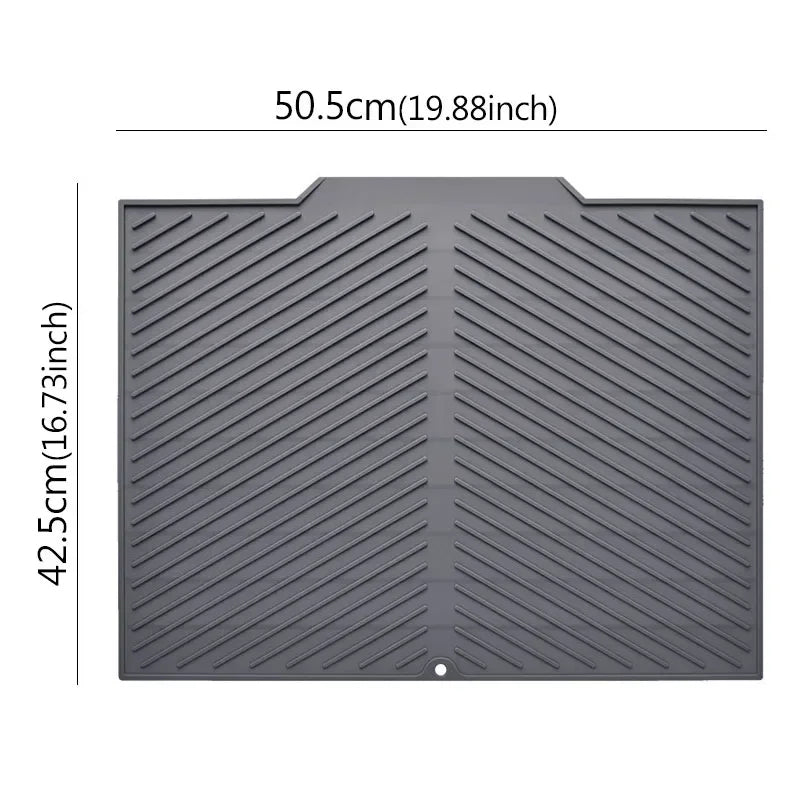 Silicone Dish Drying Mat with Drain Design | Every Home Cook Needs This — Save Time, Reduce Effort, Eat Better