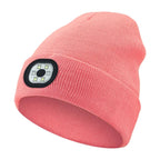 Rechargeable LED Beanie Hat | Built-In Headlight for Running, Cycling & Winter Walks