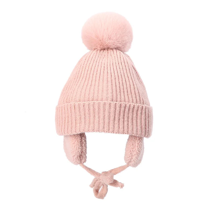 Kids Knit Beanie with Earflaps | Warm Winter Hat for Toddlers & Children
