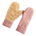 Double Layer Fleece Lined Winter Mittens | Warm Thermal Gloves for Women — 5 Colours