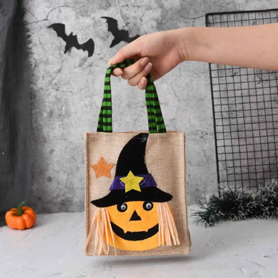 Halloween Treat Bag with Pumpkin Cat Witch and Skull Design | Designed for Happy, Healthy, Well-Loved Pets of Every Breed