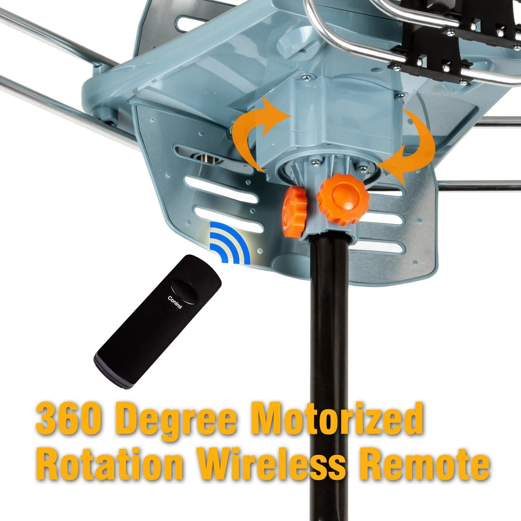 Long Range Digital HD TV Antenna With Full 360 Directional Motor And Mounting Pole | Outstanding Quality & Great Value — A Genuine Everyday Essential