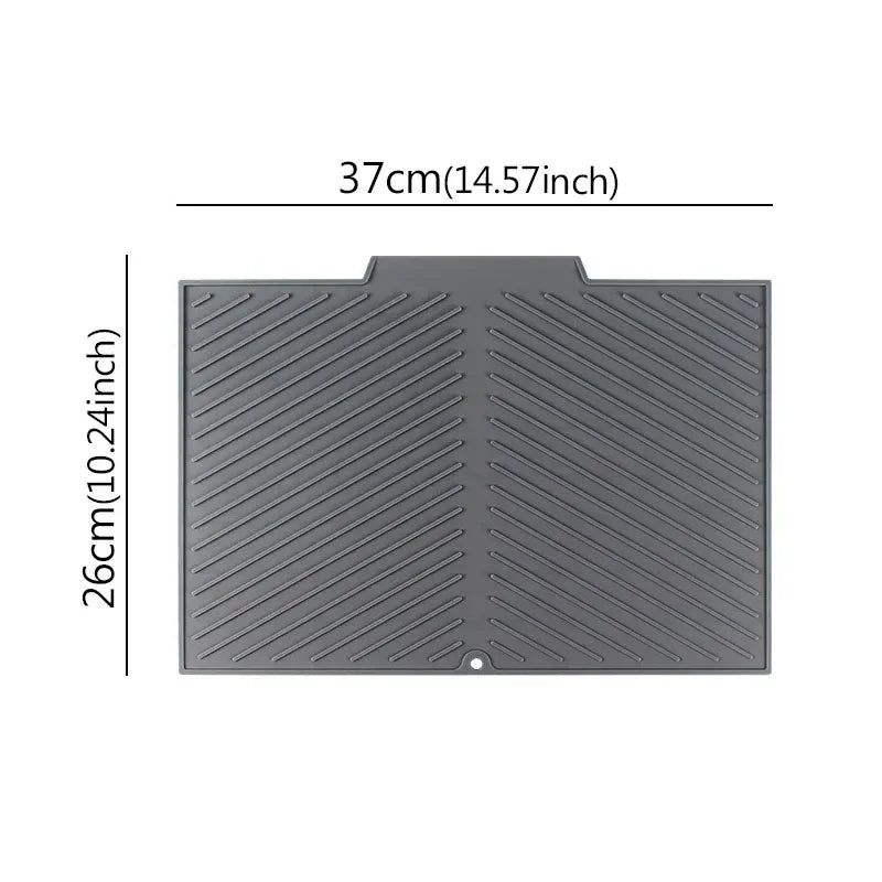 Silicone Dish Drying Mat with Drain Design | Every Home Cook Needs This — Save Time, Reduce Effort, Eat Better