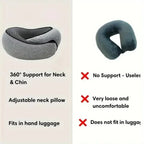 Snail Style Memory Foam Travel Curved Neck Pillow — U-shaped, Portable, Adjustable Support Neck Brace Pillow | Targeted Therapy for Faster Recovery, Less Pain & Better Quality of Life