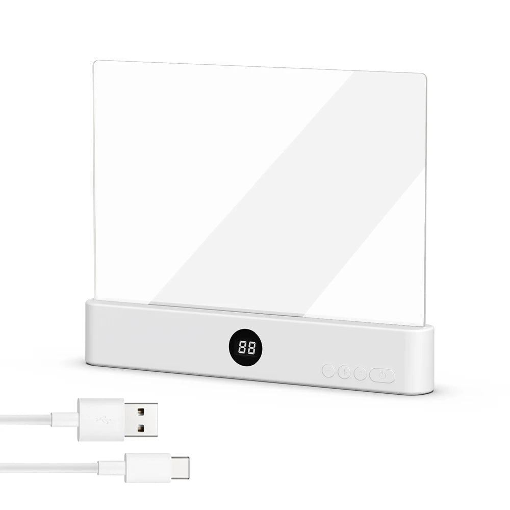 LED Night Vision Flat Panel Reading Light | Clip-On Book Light for Bed, Desk & Reading