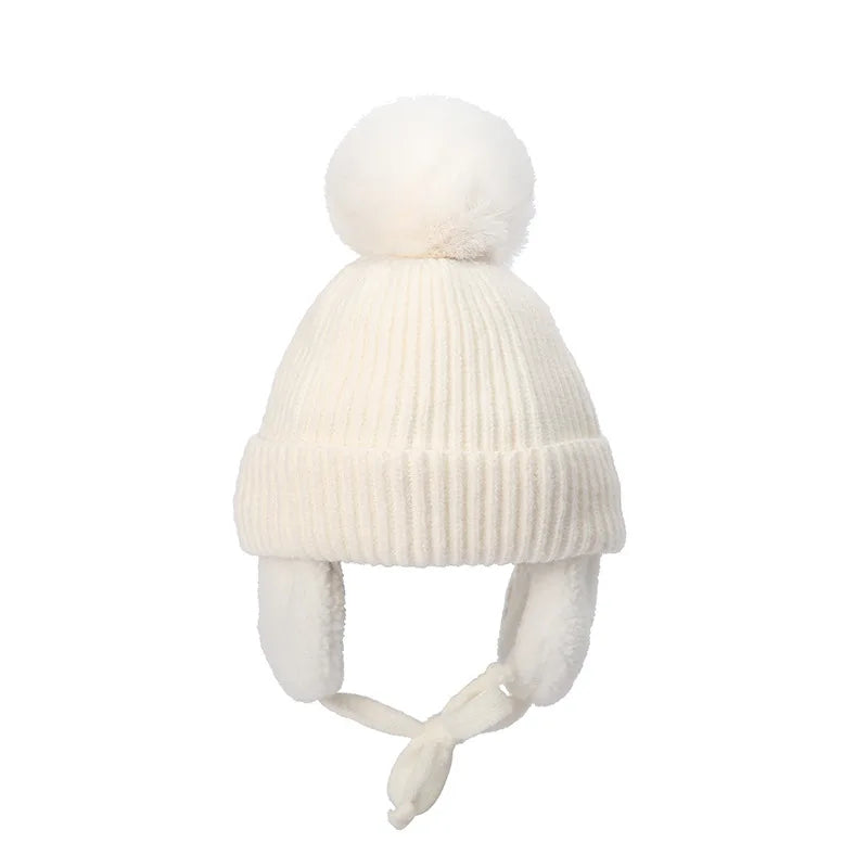 Kids Knit Beanie with Earflaps | Warm Winter Hat for Toddlers & Children