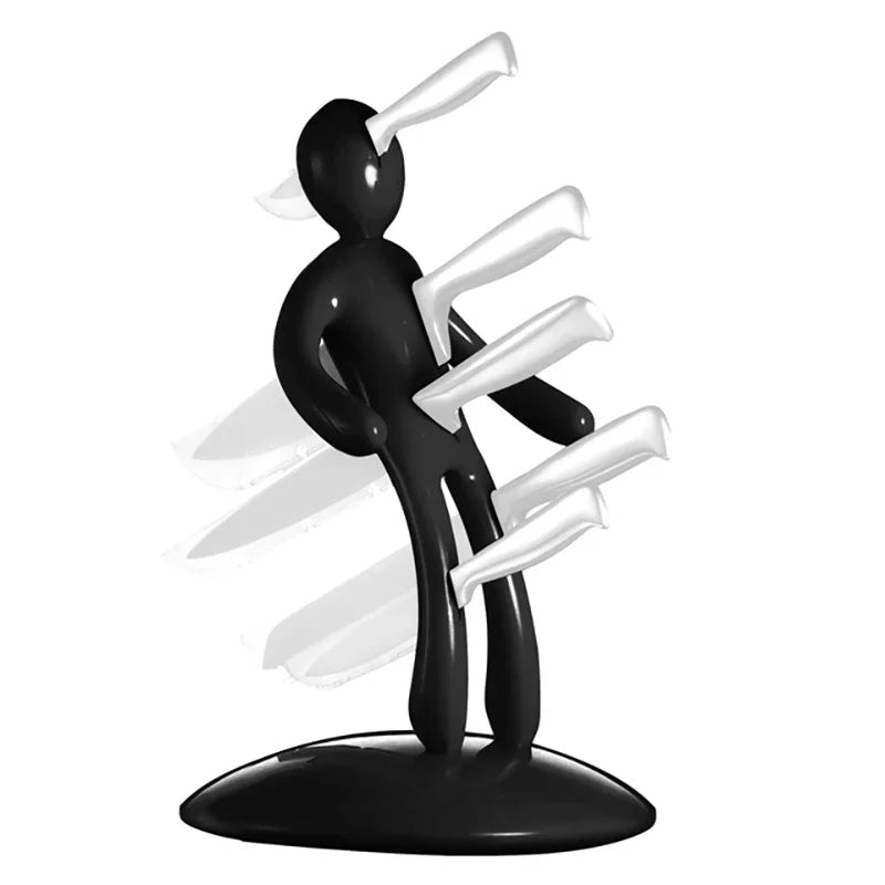 Creative Humanoid Kitchen Knife Holder Set | Sculptural Knife Block for Worktop Storage & Style