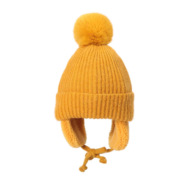 Kids Knit Beanie with Earflaps | Warm Winter Hat for Toddlers & Children